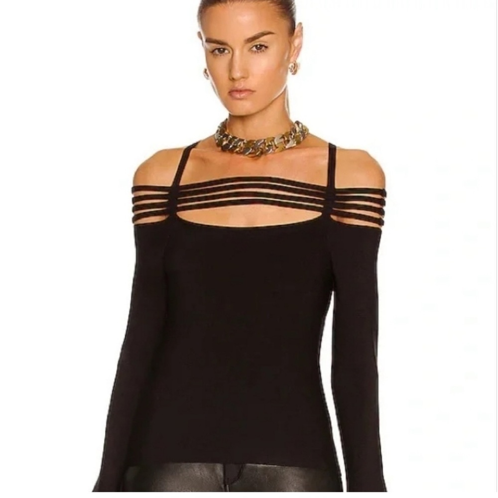 Jonathan Simkhai Sarah Compact Rib NWT
Top In Black
